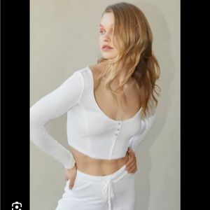 brand new urban outfitter button up long sleeve white xs